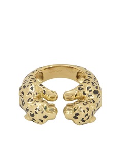 Cartier кольцо Panthère из желтого золота с эмалью