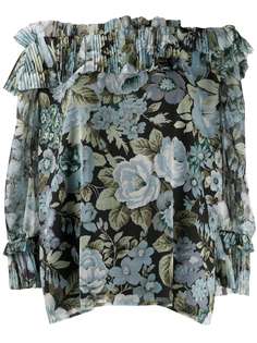 P.A.R.O.S.H. блузка с открытыми плечами и цветочным принтом