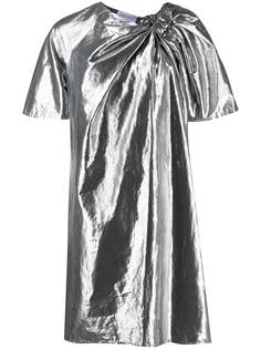 Christian Wijnants расклешенное платье с эффектом металлик