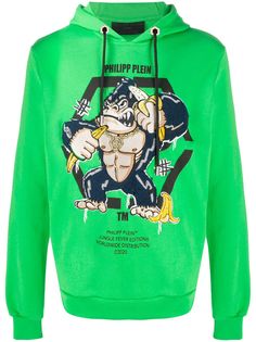 Philipp Plein толстовка King Plein Gorilla с капюшоном