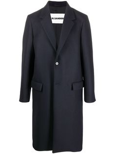 Jil Sander однобортное пальто