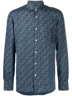 Kiton рубашка с геометричным принтом