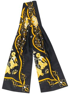 Hermès шарф с цветочным принтом