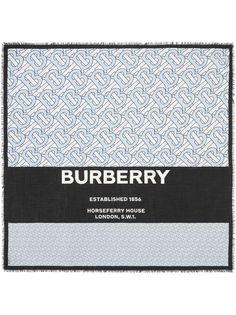 Burberry большой платок с монограммой