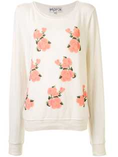 Wildfox легкая толстовка с цветочным принтом