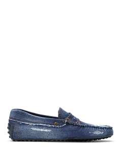 Tods джинсовые мокасины с эффектом потертости Tod`S