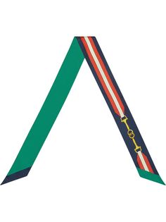 Gucci узкий шарф с узором GG Horsebit