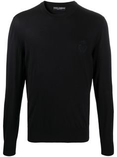 Dolce & Gabbana джемпер с вышивкой на груди