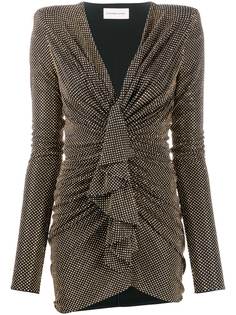 Alexandre Vauthier платье со сборками и заклепками