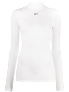 Off-White футболка с длинными рукавами и логотипом