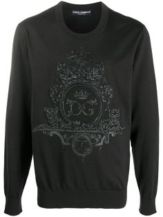 Dolce & Gabbana embroidered wool-silk mix sweatshirt