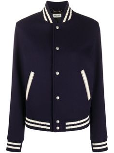 Saint Laurent бомбер с логотипом