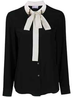 RedValentino двухцветная блузка с бантом