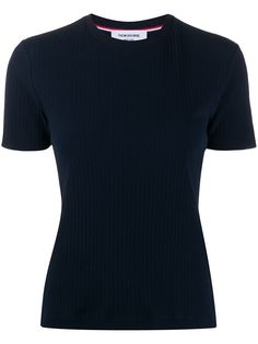 Thom Browne футболка в рубчик с короткими рукавами