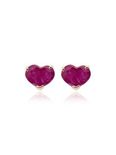 SHAY heart 18K gold stud earrings