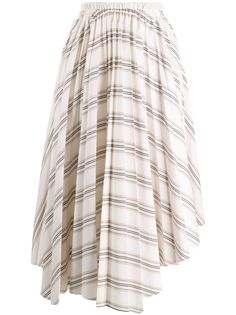 Brunello Cucinelli юбка в полоску с асимметричным подолом