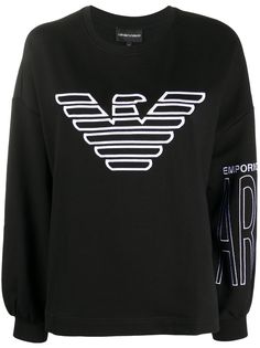 Emporio Armani толстовка с вышитым логотипом