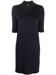 Emporio Armani платье с узором в елочку