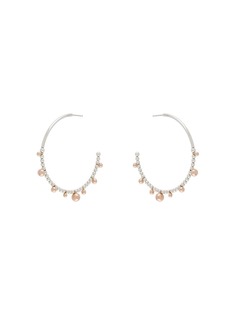 Dodo большие серьги-кольца Bollicine из розового золота с серебром