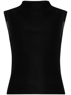 Pleats Please Issey Miyake топ без рукавов с высоким воротником