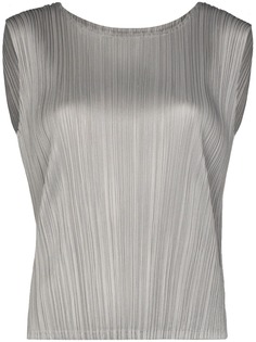 Pleats Please Issey Miyake плиссированная блузка без рукавов