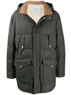 Brunello Cucinelli пуховик с капюшоном