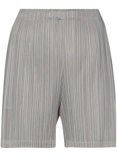 Pleats Please Issey Miyake короткие плиссированные шорты средней посадки