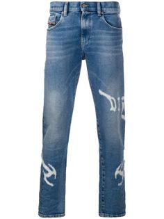 Diesel прямые джинсы с логотипом