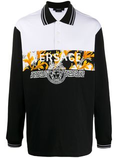 Versace рубашка поло с принтом Barocco Acanthus