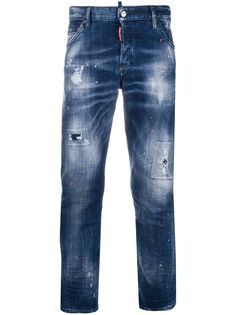 Dsquared2 джинсы кроя слим с эффектом потертости