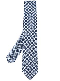 Kiton галстук с геометричной вышивкой