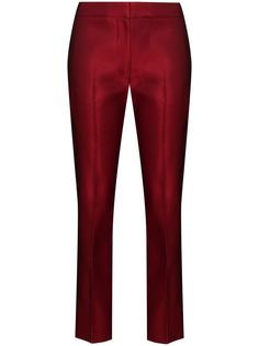 Alexander McQueen твиловые брюки строгого кроя