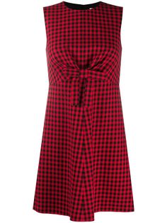 RedValentino платье мини в клетку гингем