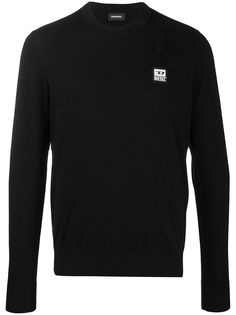 Diesel пуловер с нашивкой-логотипом
