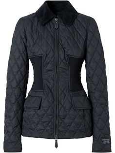 Burberry стеганая куртка узкого кроя