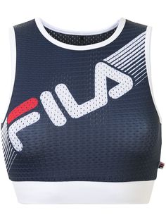 Fila укороченный топ без рукавов с логотипом