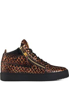Giuseppe Zanotti кеды Kriss с тиснением под кожу змеи