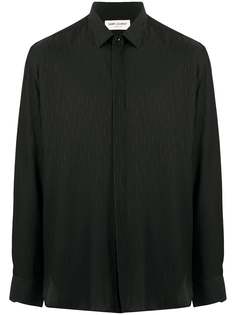 Saint Laurent атласная рубашка в полоску