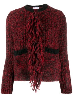 RedValentino кардиган с бахромой и круглым вырезом