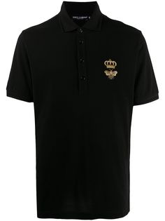 Dolce & Gabbana рубашка поло с вышитым логотипом
