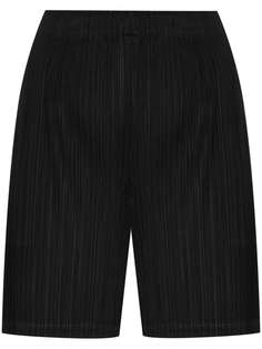 Pleats Please Issey Miyake короткие плиссированные шорты средней посадки