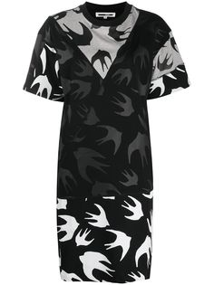 McQ Alexander McQueen многослойное платье с принтом
