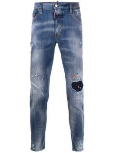 Dsquared2 узкие джинсы с эффектом разбрызганной краски