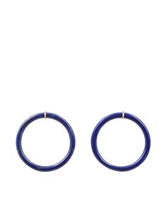 BONDEYE JEWELRY круглые серьги Blueberry Glazed Donut с желтым золотом