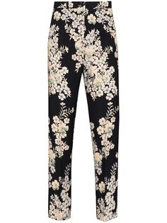 Etro прямые брюки с цветочным принтом
