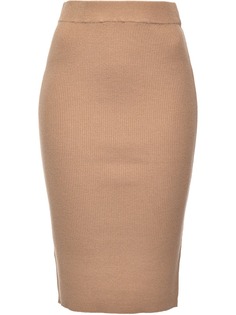 Pinko трикотажная юбка в рубчик