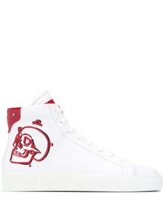 Philipp Plein высокие кеды с вышивкой Skull