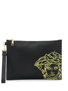 Versace клатч с вышивкой Medusa