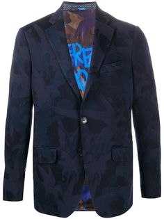 Etro пиджак с абстрактным узором