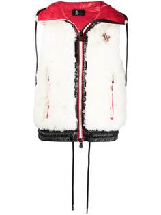 Moncler Grenoble дутый жилет с искусственным мехом